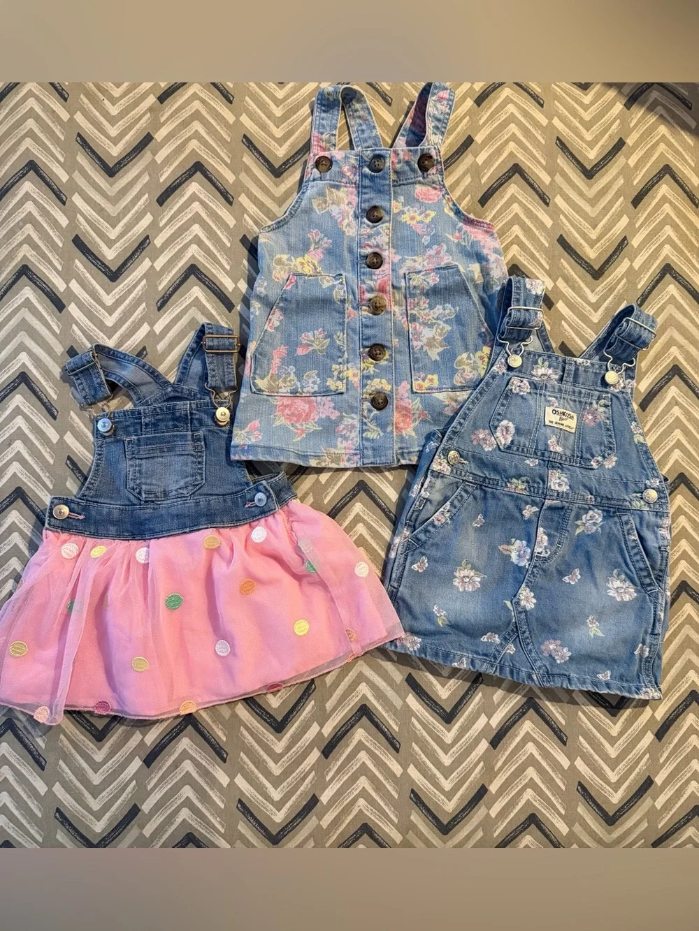 Bundle of 3 overalls, never worn!
